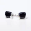 State and Liberty Black Square Cuff Links