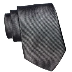 State and Liberty Black Woven Silk Tie