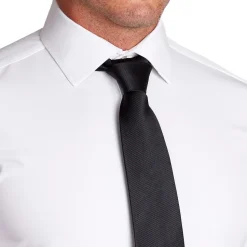 State and Liberty Black Woven Silk Tie