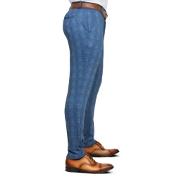 State and Liberty Brushed Tech Suit Pant - Electric Blue Plaid