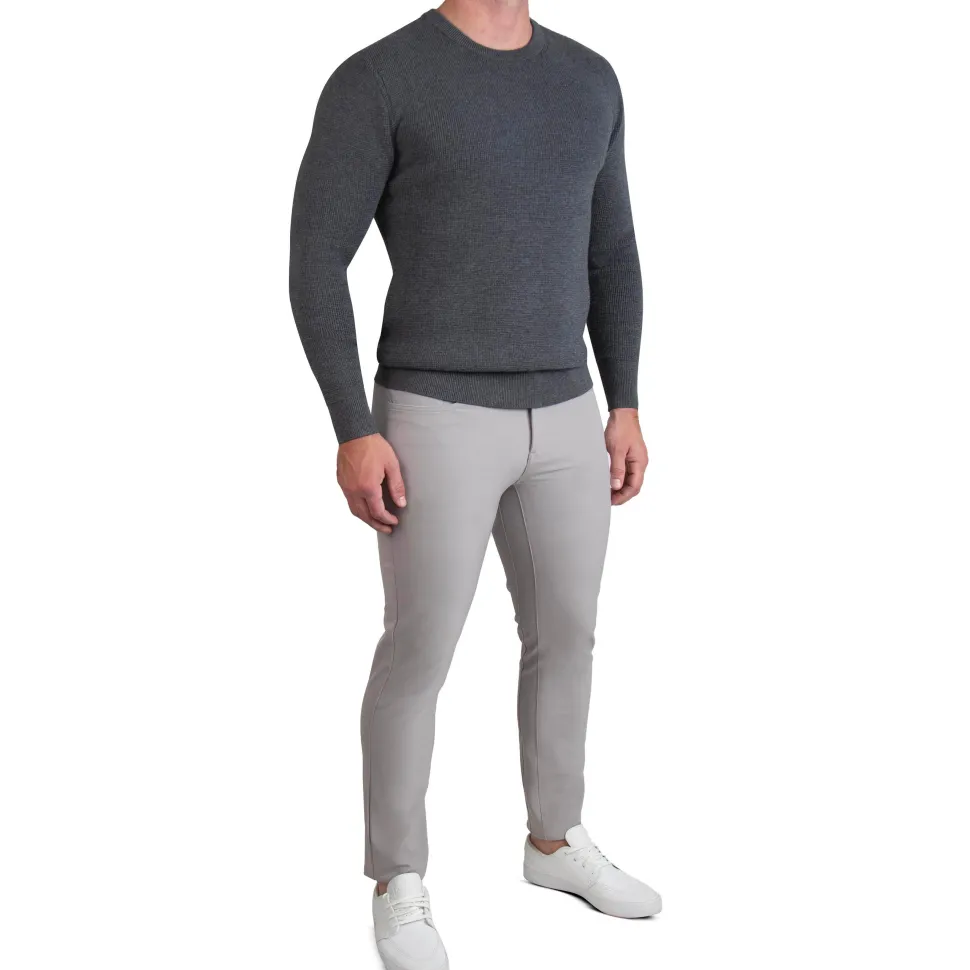 State and Liberty Heavy Knit Crewneck - Charcoal