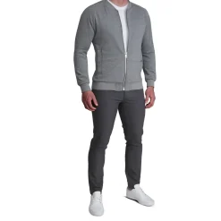 State and Liberty Knit Stretch Bomber - Grey