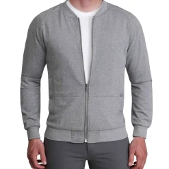 State and Liberty Knit Stretch Bomber - Grey