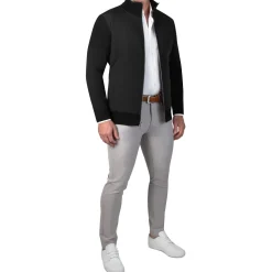 State and Liberty Knit Zip Jacket - Black