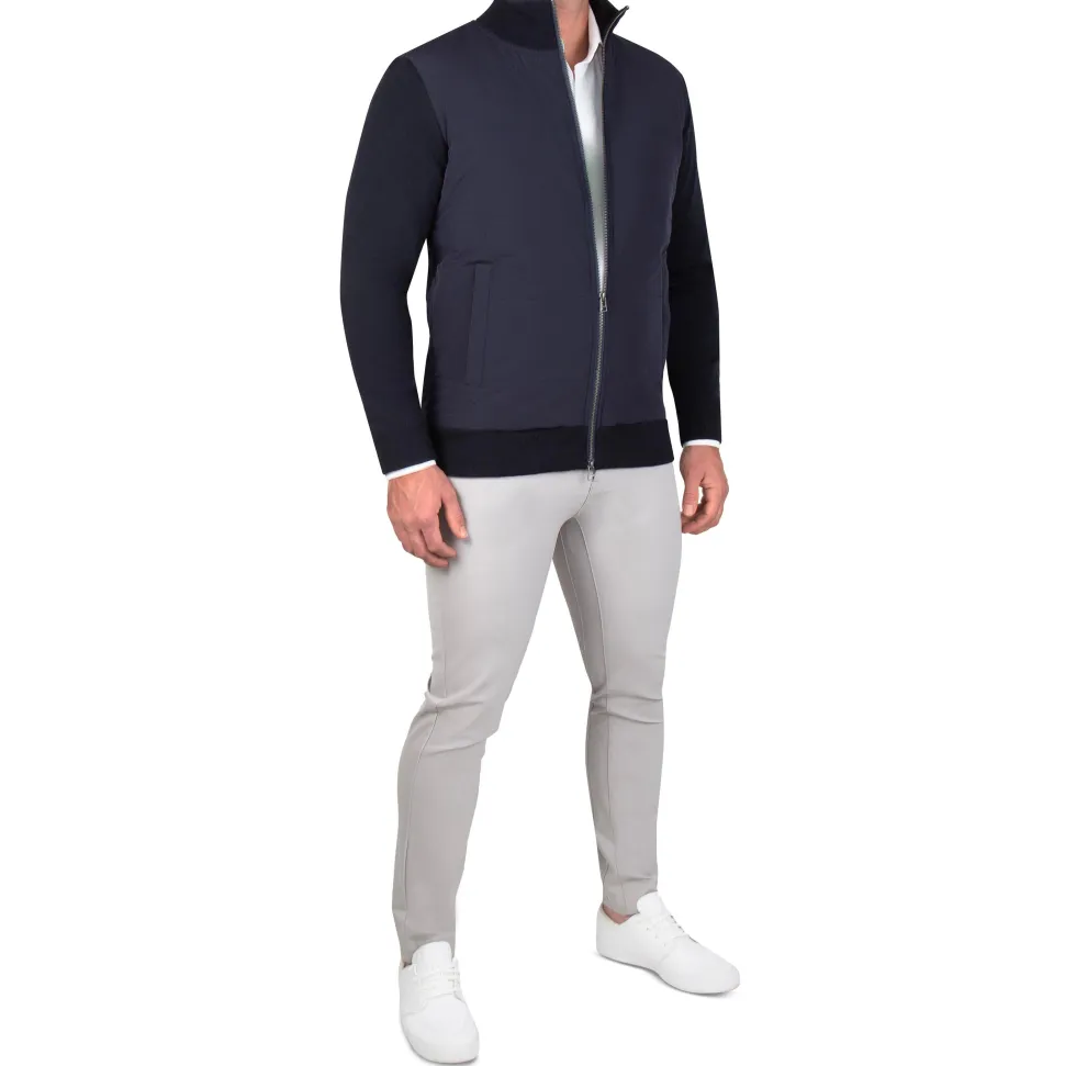 State and Liberty Knit Zip Jacket - Navy