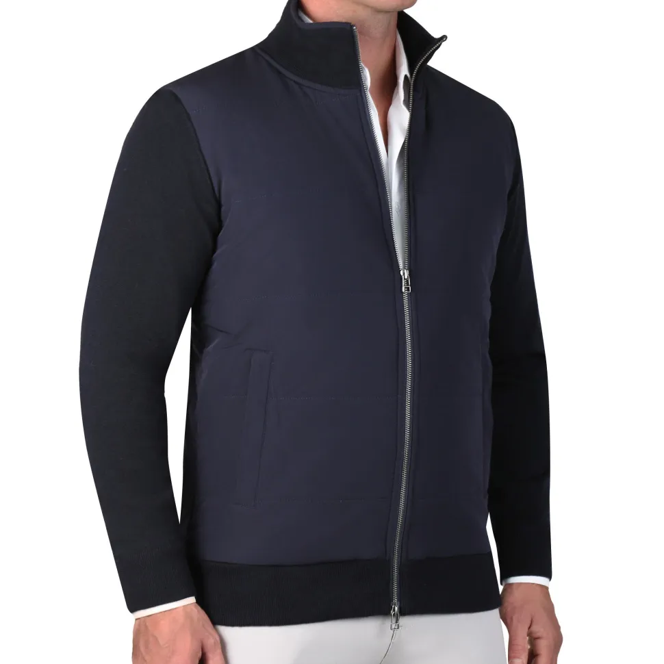 State and Liberty Knit Zip Jacket - Navy