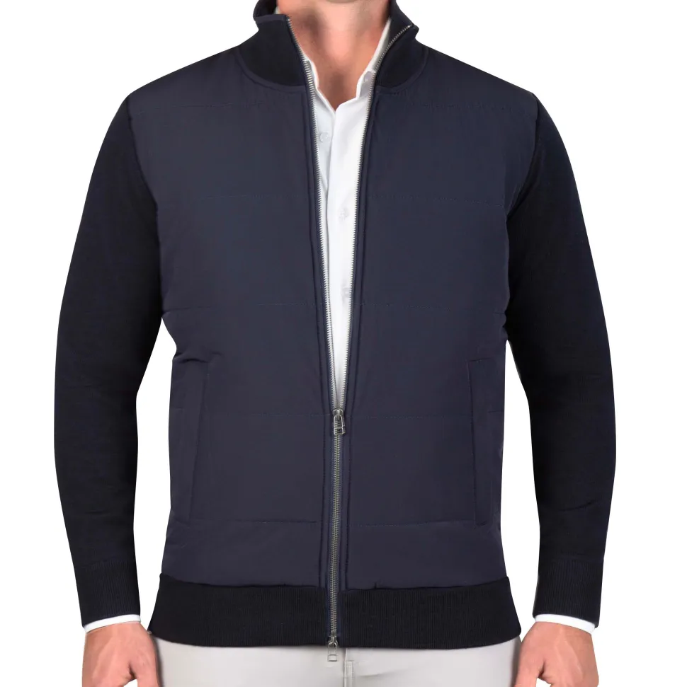 State and Liberty Knit Zip Jacket - Navy