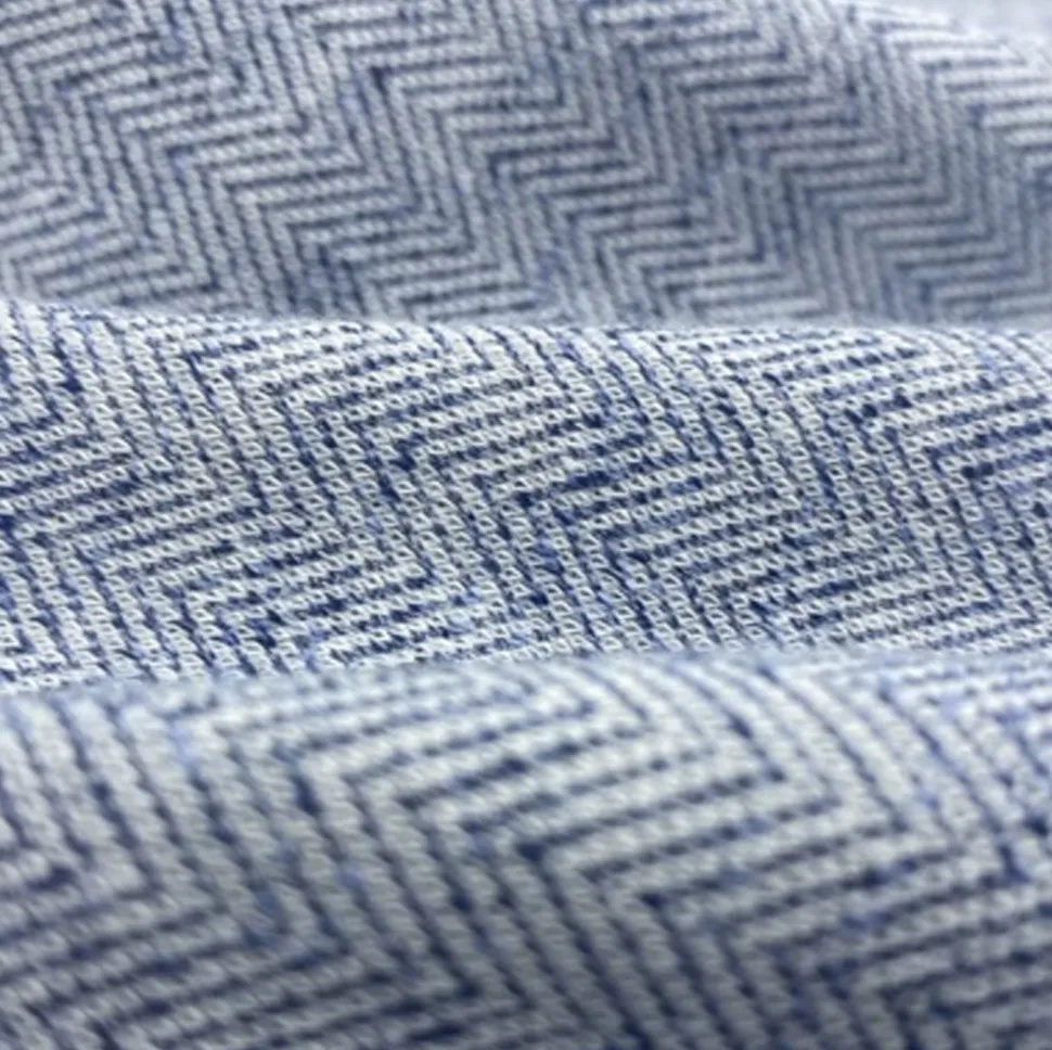 State and Liberty Light Blue Herringbone Overcoat