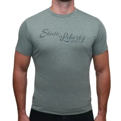 State and Liberty Logo T-Shirt - Olive