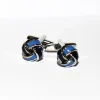 State and Liberty Navy & Light Blue Knot Cuff Links