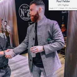 State and Liberty Open Button Overcoat - Grey Herringbone