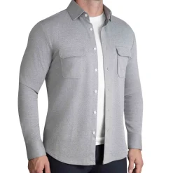 State and Liberty Patch Pocket Button Down - Light Grey