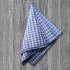 State and Liberty Pocket Square - Blue Gingham