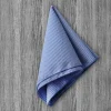 State and Liberty Pocket Square - Blue Microcheck