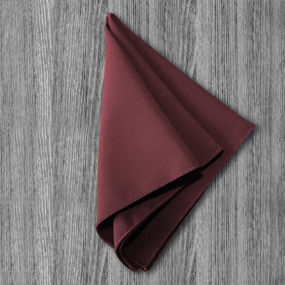 State and Liberty Pocket Square - Maroon