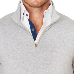 State and Liberty Quarter Zip - Heathered Grey