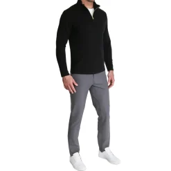 State and Liberty Quarter Zip - Solid Black