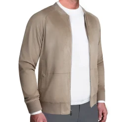 State and Liberty Suede Stretch Bomber - Tan