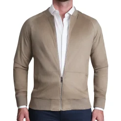 State and Liberty Suede Stretch Bomber - Tan