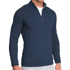 State and Liberty Tech Quarter Zip - Heathered Navy