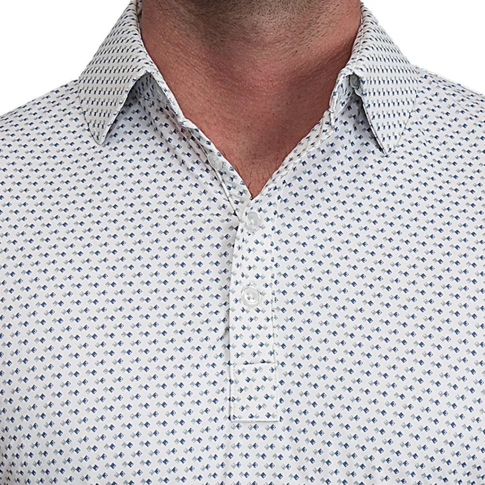 State and Liberty "The Archie" Geo Double Royal Blue & White Square