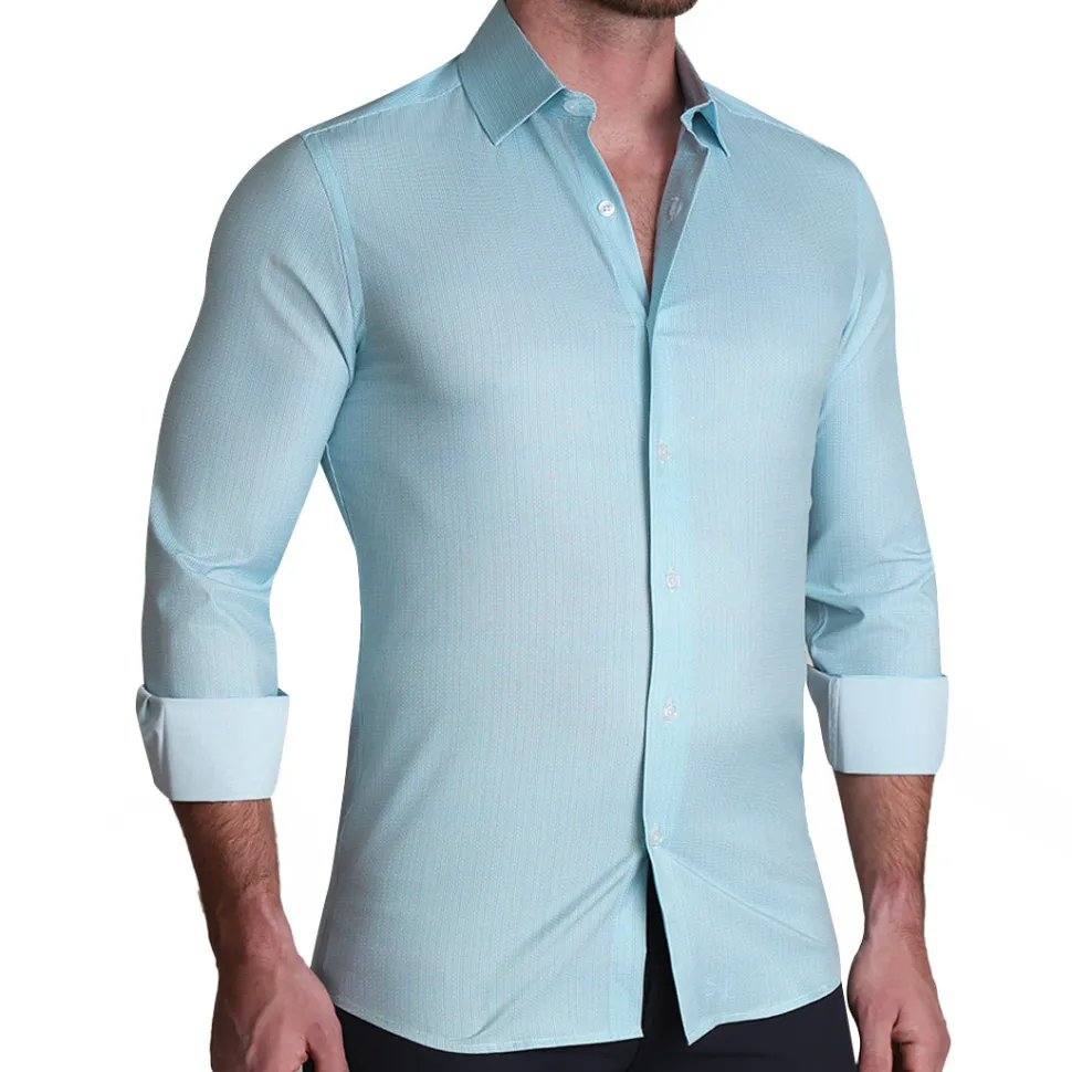 State and Liberty "The Atlas" Mint, Blue, & White Mini Check