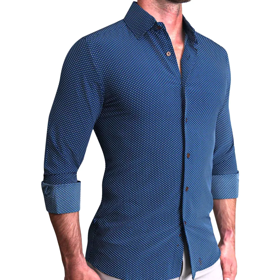 State and Liberty "The Boylston" Navy with White Polka Dots