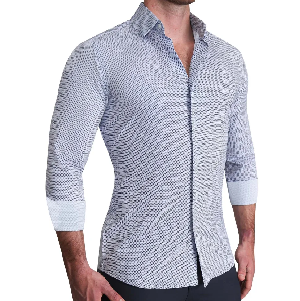 State and Liberty "The Charles" Navy Diamond Dress Shirt