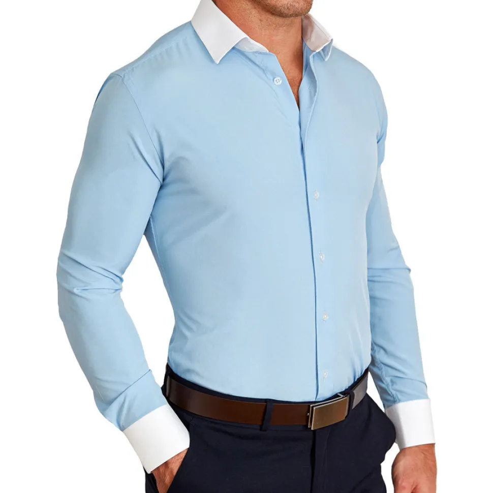 State and Liberty "The Clark" Light Blue with White Collar