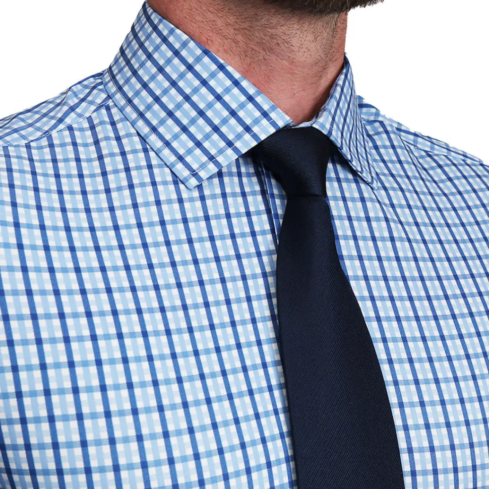 State and Liberty "The Emmett" Light Blue, White & Navy Mid Check