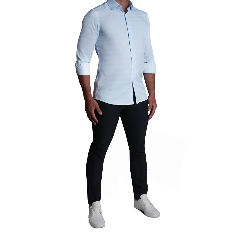 State and Liberty "The Flynn" Light Blue & White Plaid