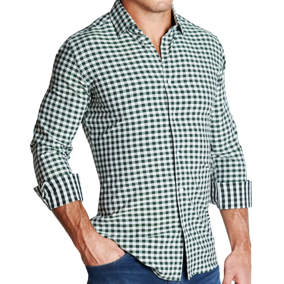 State and Liberty "The Fuller" Forest Green and Black Check