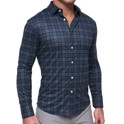 State and Liberty "The Gregory" Blue, Tan, & Teal Plaid Button Down