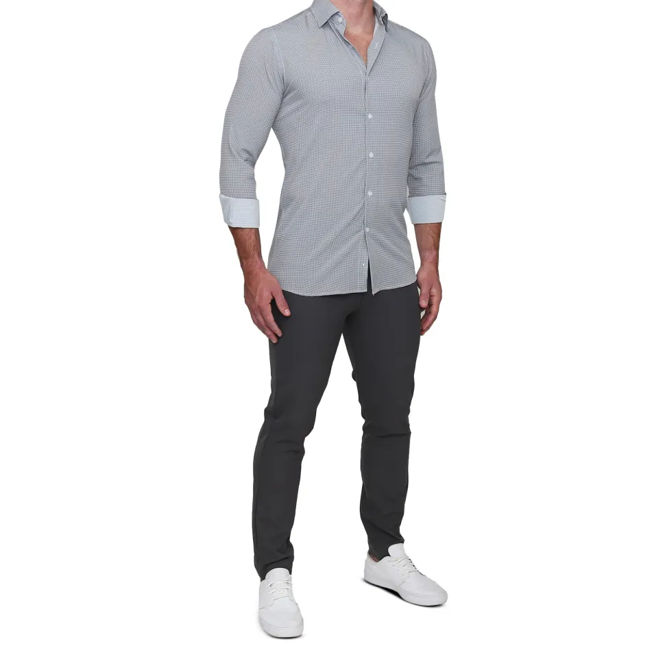 State and Liberty "The Harris" Grey Roped Windowpane