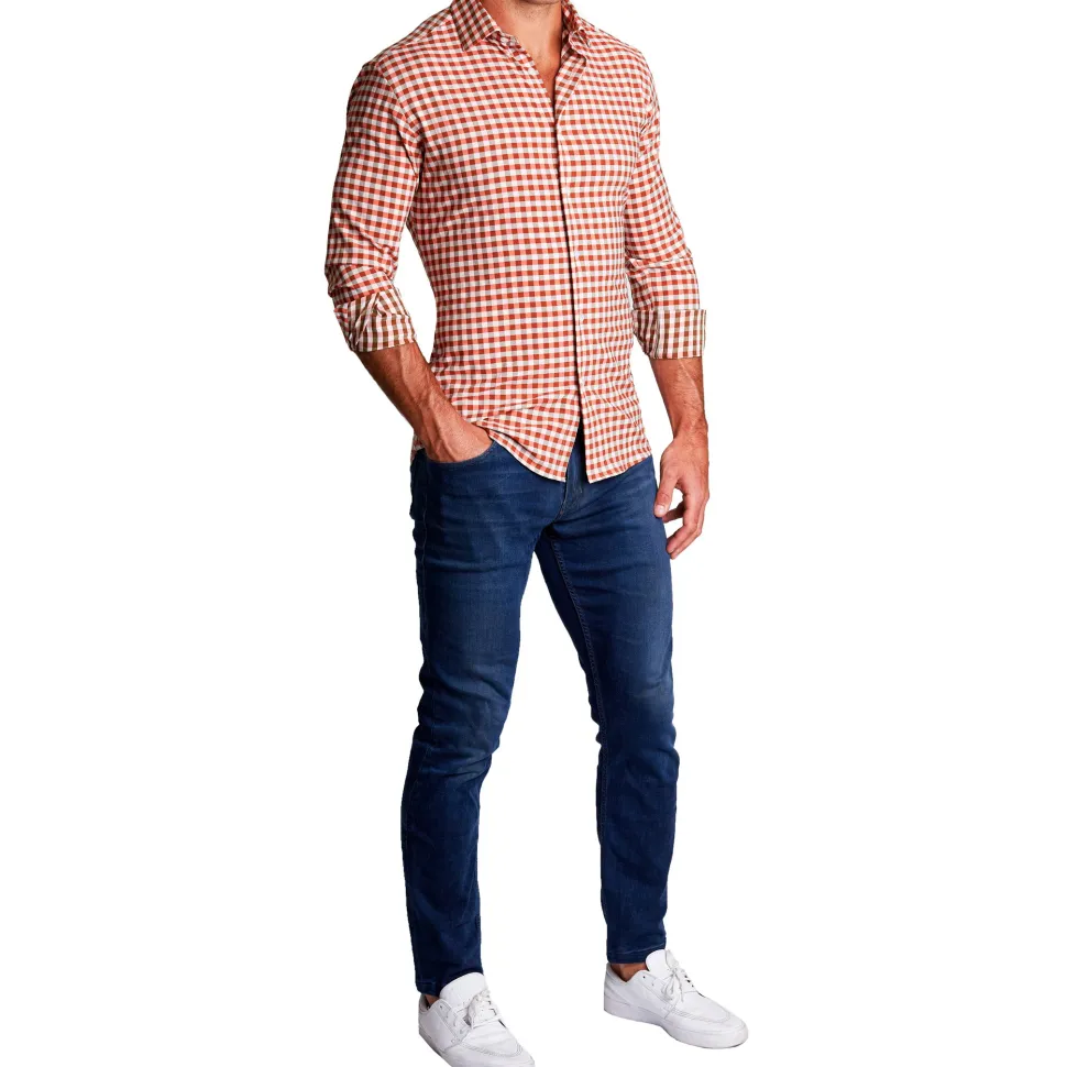 State and Liberty "The Harrison" Orange Big Check