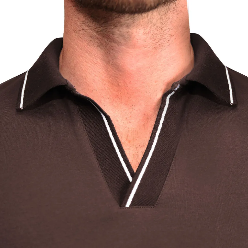 State and Liberty "The Hayes" Brown with White Tipped Polo