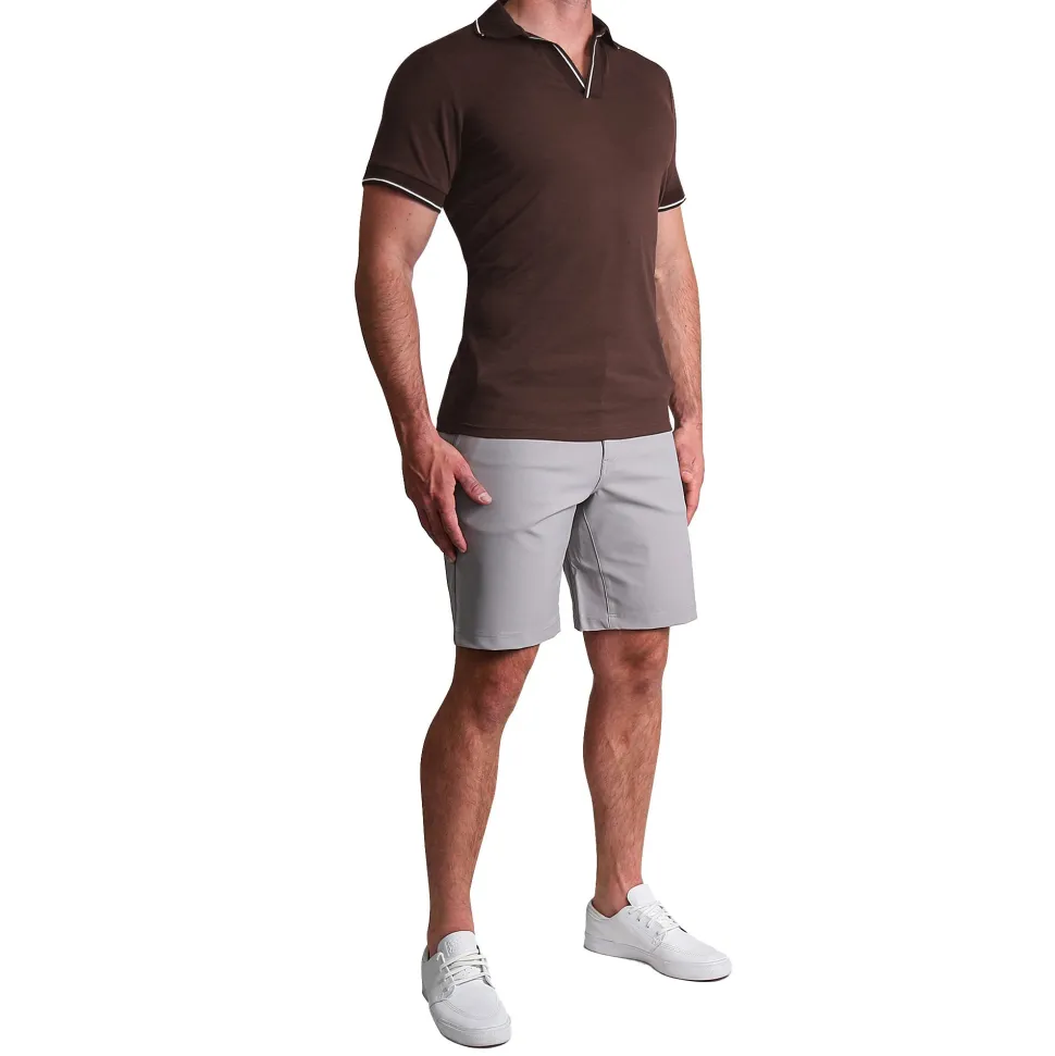 State and Liberty "The Hayes" Brown with White Tipped Polo