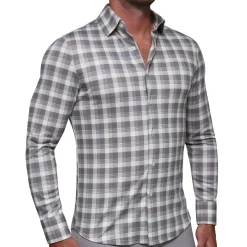 State and Liberty "The Holden" Grey Plaid Casual Button Down