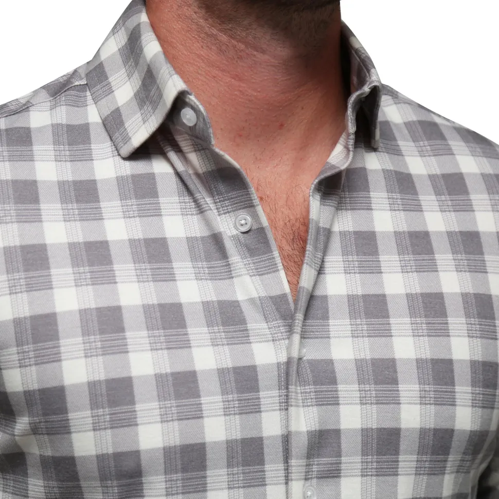 State and Liberty "The Holden" Grey Plaid Casual Button Down