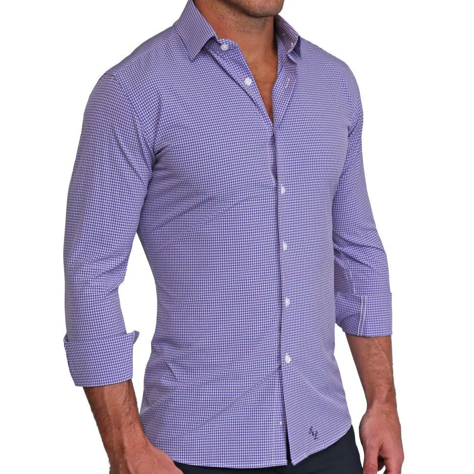 State and Liberty "The Hopkins" Navy and Pink Mini Check