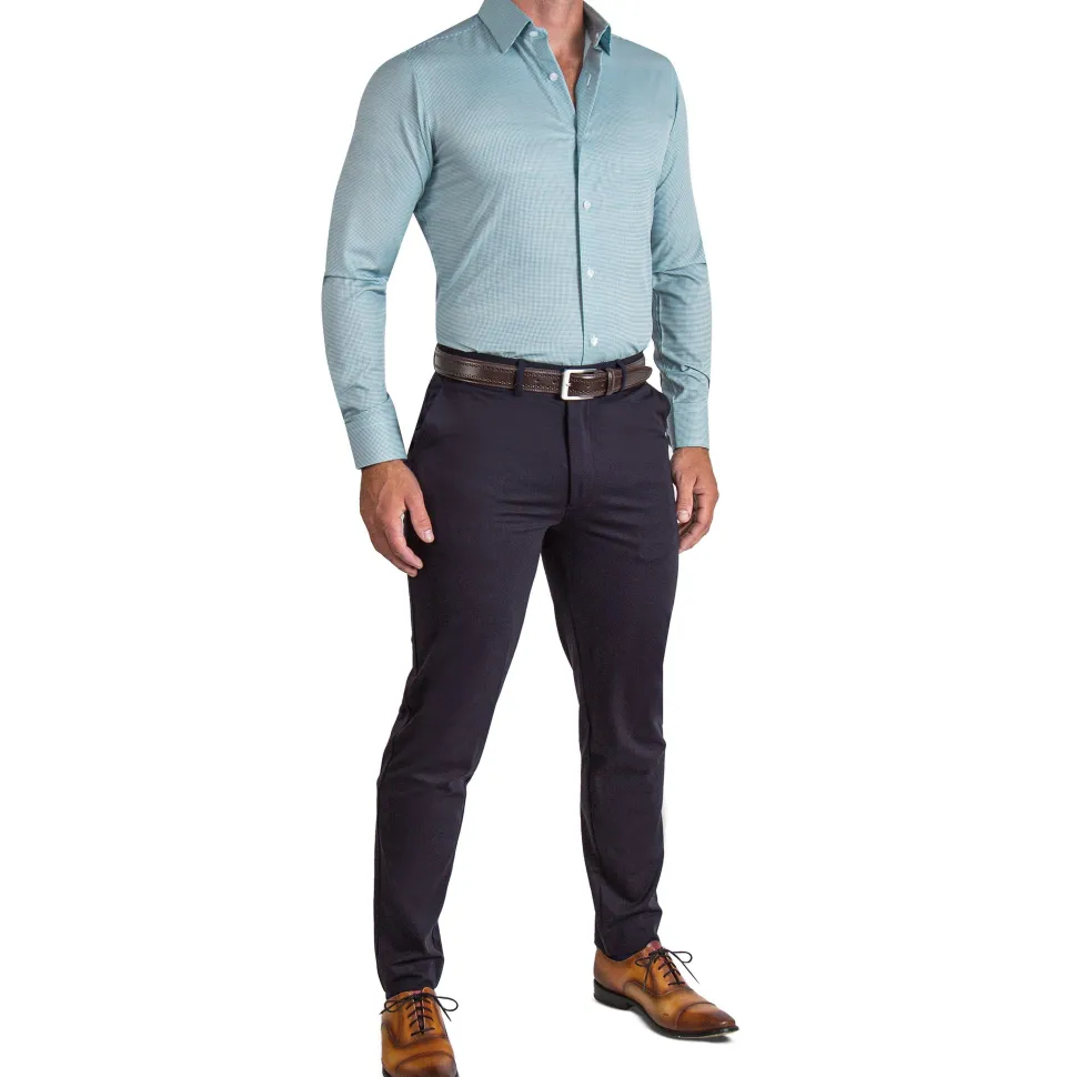 State and Liberty "The Kane" Green & White Houndstooth