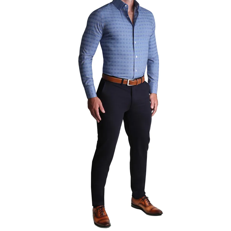 State and Liberty ''The Knox" Navy & White Plaid