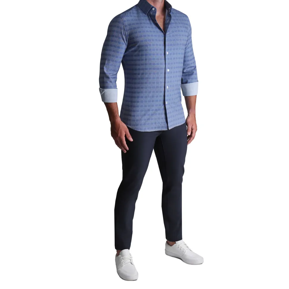 State and Liberty ''The Knox" Navy & White Plaid