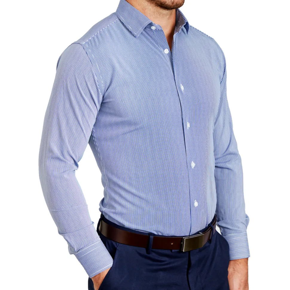 State and Liberty "The Marshall" Blue Pinstripe