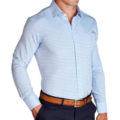 State and Liberty "The Mills" Light Blue Gingham