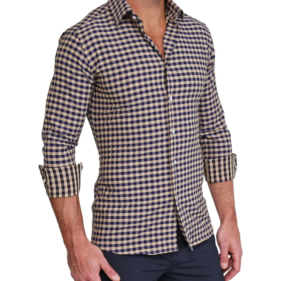 State and Liberty "The Riggins" Brown, Navy and Grey Triple Check