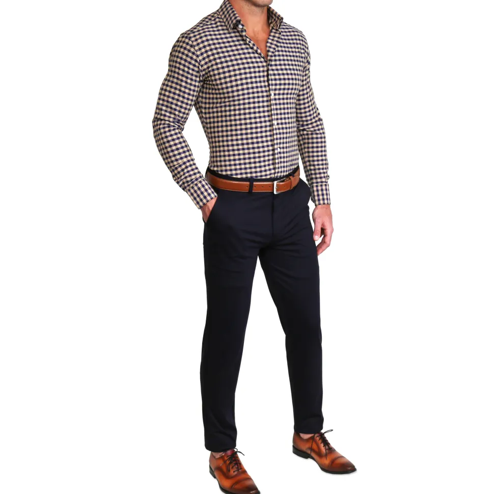 State and Liberty "The Riggins" Brown, Navy and Grey Triple Check