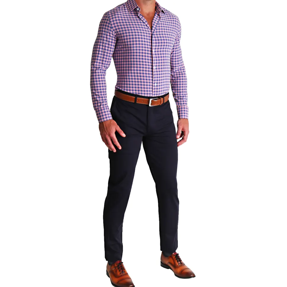 State and Liberty "The Rockefeller" Pink and Blue Check