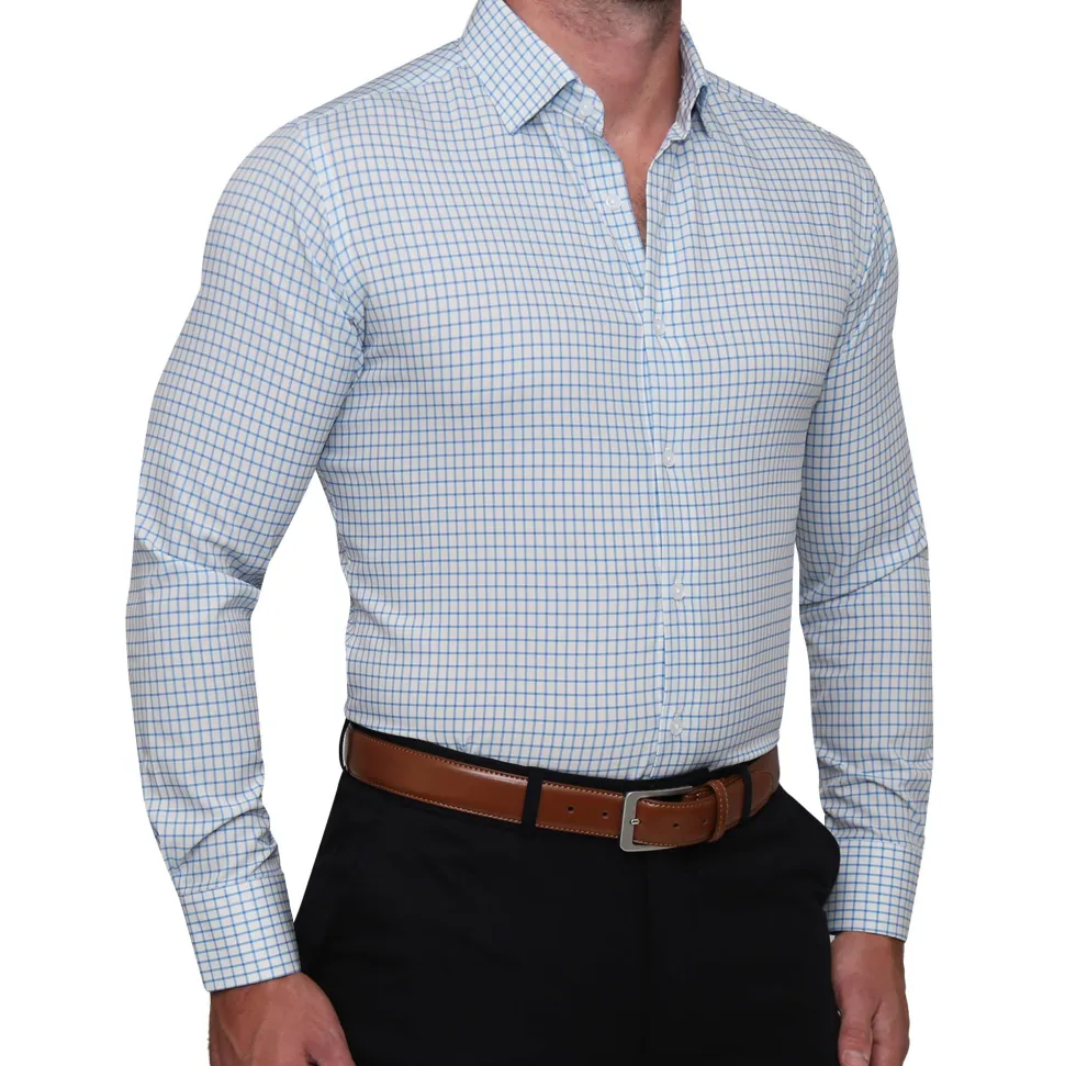 State and Liberty "The Soho" Light Blue Windowpane