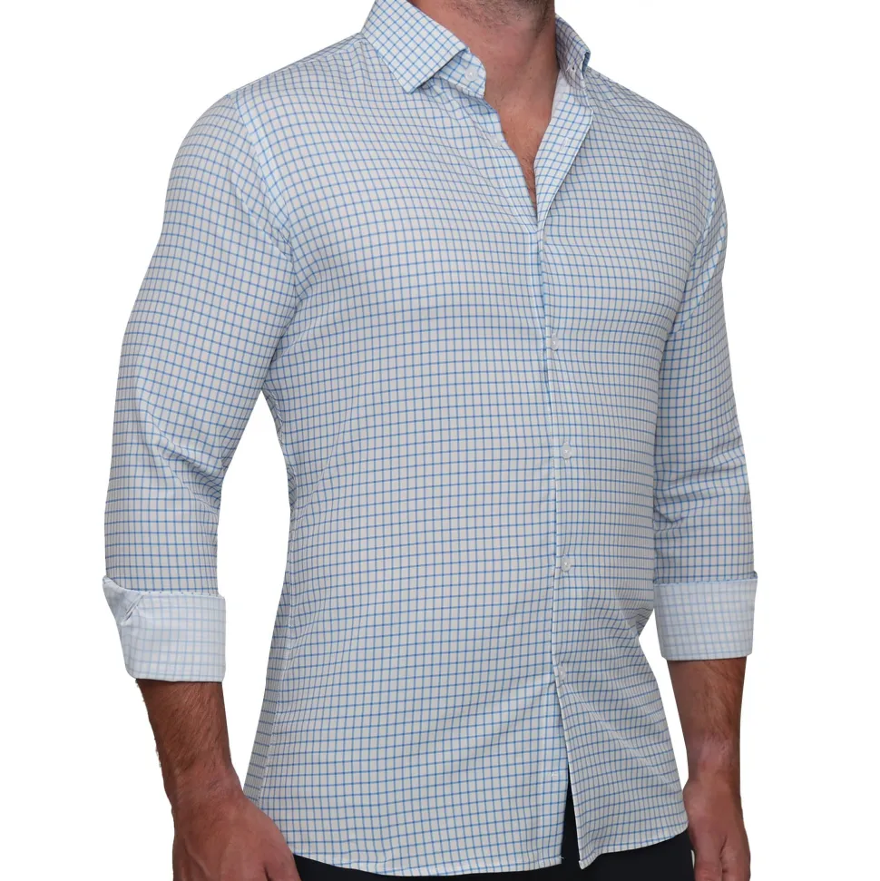 State and Liberty "The Soho" Light Blue Windowpane